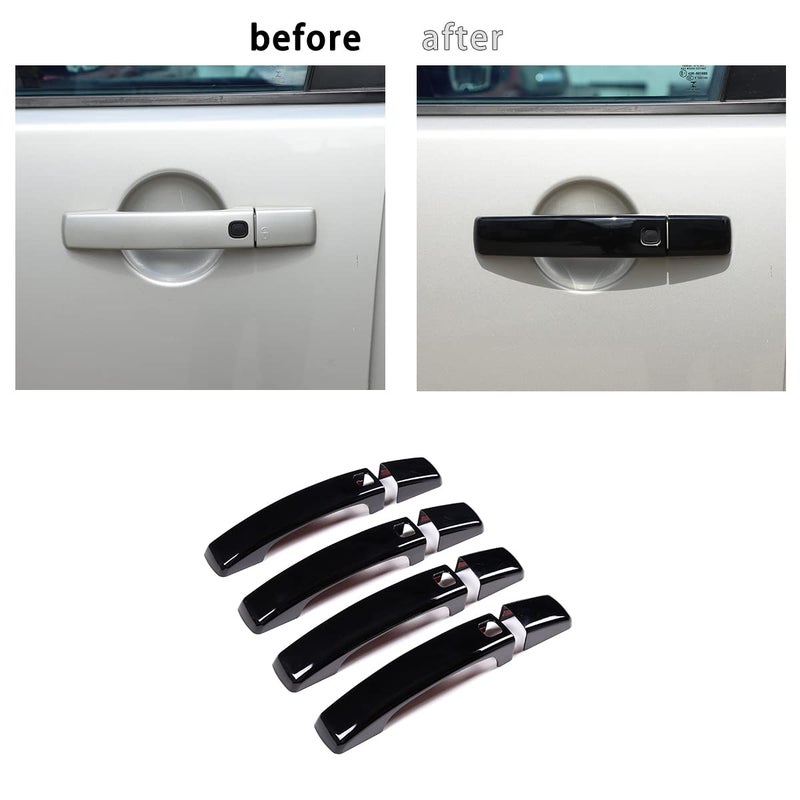 YUECHI Gloss Black Door Handle Cover Trim for Land Rover Range Rover Sport 2010-2013 / Discovery 4 LR4 2009-2016 with 4 Smart Keyhole - Image 5
